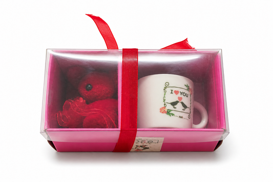 Romantic Teddy & “I Love You” Mug Gift Set – Cute Couple Hamper