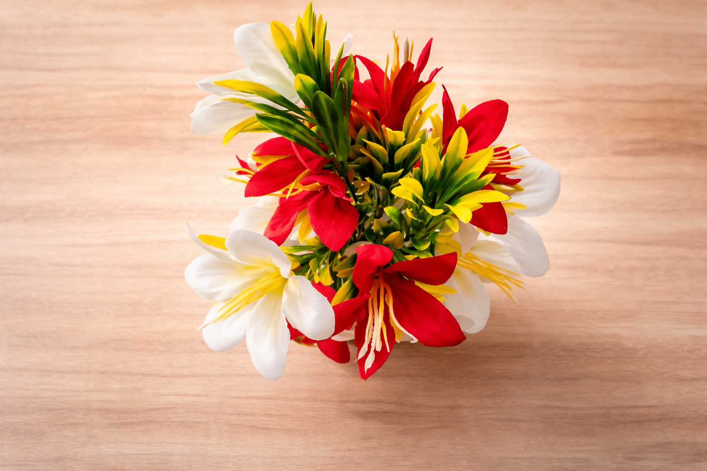Premium Artificial Lily Flower Arrangement in Pot