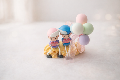 Happy & Sweet Couple Figurine with Pastel Balloons | Romantic Home Décor Showpiece