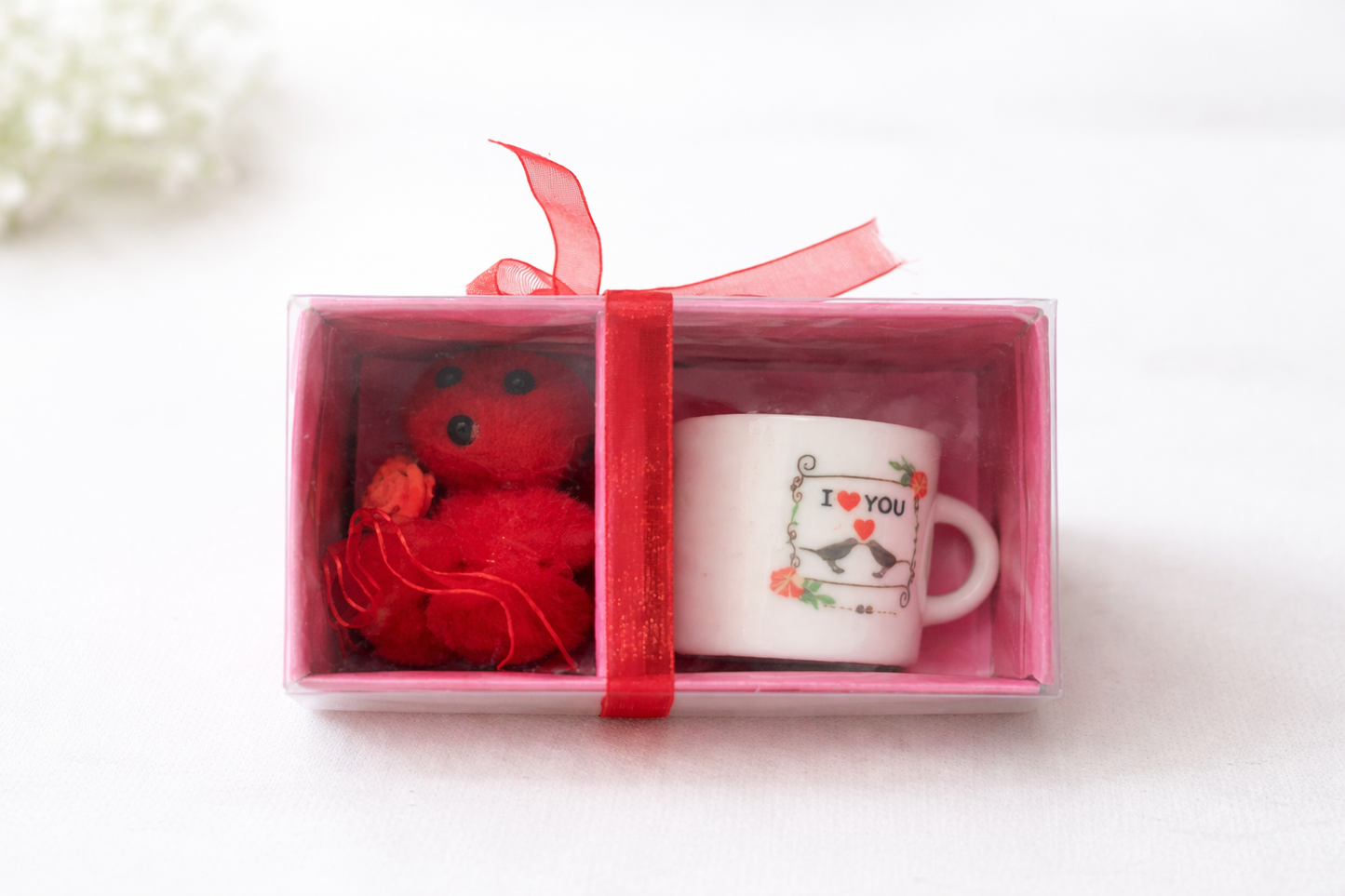 Romantic Teddy & “I Love You” Mug Gift Set – Cute Couple Hamper