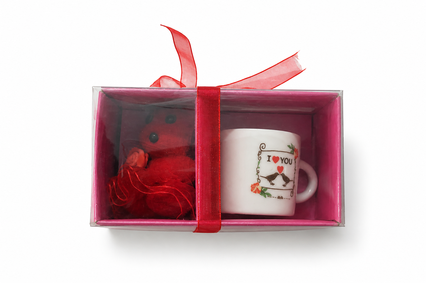 Romantic Teddy & “I Love You” Mug Gift Set – Cute Couple Hamper